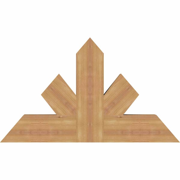 Ekena Millwork Saratoga Timber Gable Bracket, Western Red Cedar, 36"W x 21"H x 3 1/2"D x 5 1/2"F, 14/12 Pitch GBW036X21X0406SAR00SWR - main